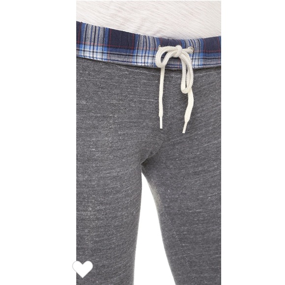 MONROW Plaid Fold Over Sweatpants - Picture 2 of 8